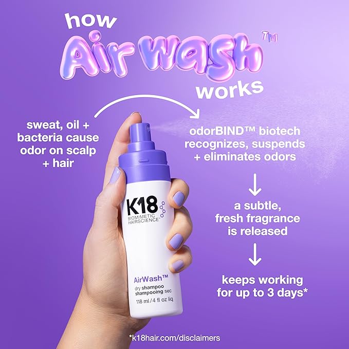 K18 Air Wash Dry Shampoo 118ml - Image 3